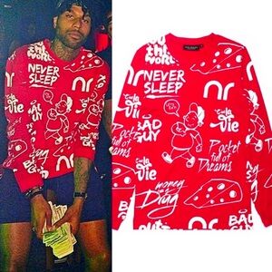 Vintage New Regime Graphic Red long sleeve shirt